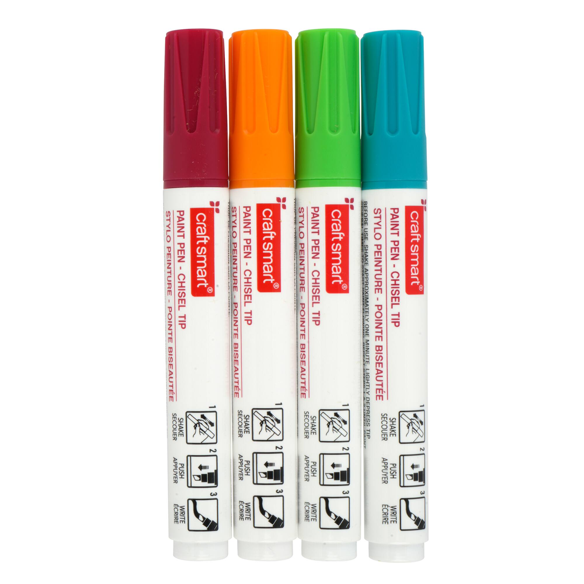 6 Packs: 4 ct. (24 total) Brights Chisel Tip Paint Pens by Craft Smart®